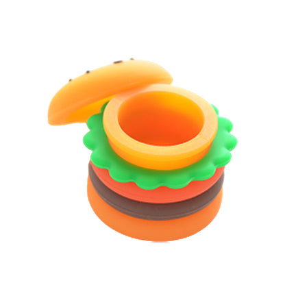 Top View with Lid Off Silicone Hamburger Dab Container