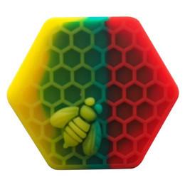 Rasta honeybee hex silicone dab container for shatter and crumble