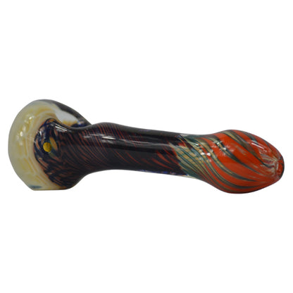 Honeycomb Glass Spoon Pipe by Tedrow Glass - Option C