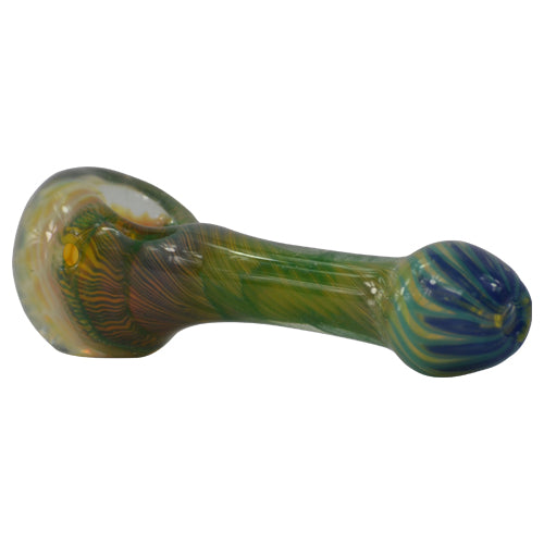 Honeycomb Glass Spoon Pipe by Tedrow Glass - Option G