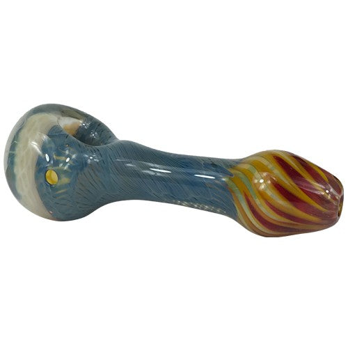 Honeycomb Glass Spoon Pipe by Tedrow Glass - Option B