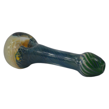 Honeycomb Glass Spoon Pipe by Tedrow Glass - Option A