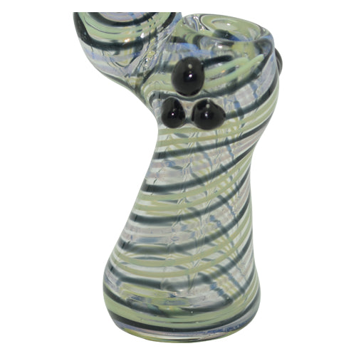 Black Marble Grip to the Spiral Glass Bubbler Pipe