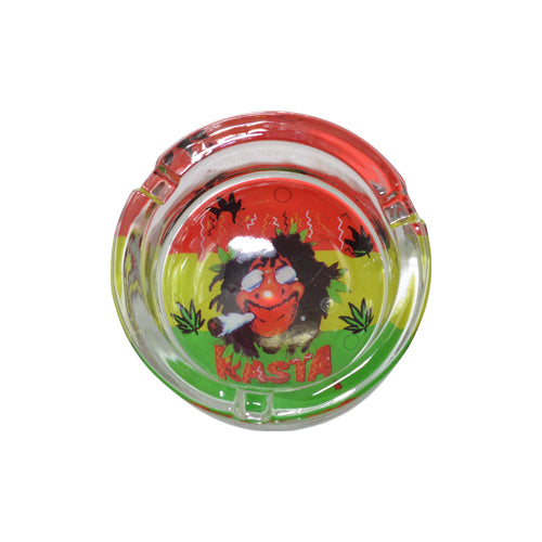 Rasta Mini Glass Ashtray for Sale