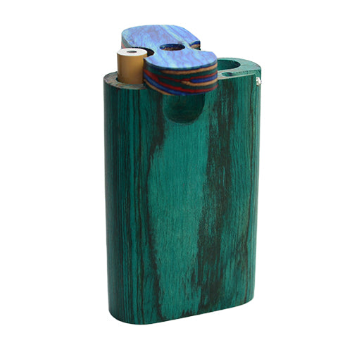 Mini Wooden Dugout Pipe Green Wood