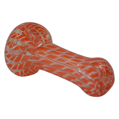 Orange Medusa Glass Spoon Pipe 