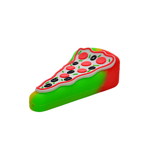 Rasta Silicone Pizza Pipe with Glass Bowl