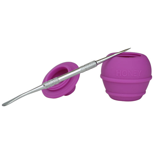 Purple Honey Jar Dab Container with Dab Tool 