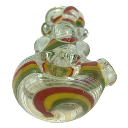 Rasta Chameleon Hand Blown Glass Pipe - Vape Vet Store 