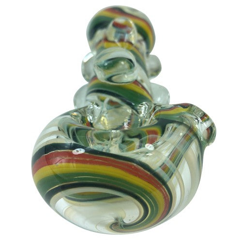 Rasta Chameleon Spoon Style Glass Pipe - Vape Vet Store 