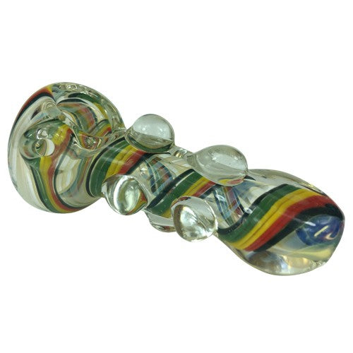 Rasta Chameleon Glass Pipe - Vape Vet Store 