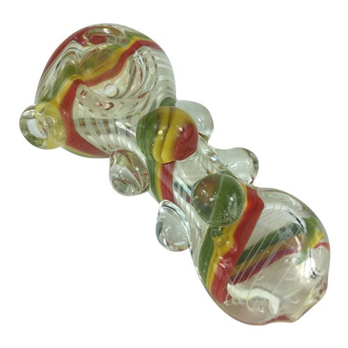 Rasta Chameleon Glass Spon Pipe - Vape Vet Store 