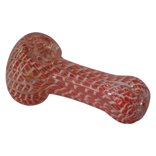 Red Medusa Glass Spoon Pipe 