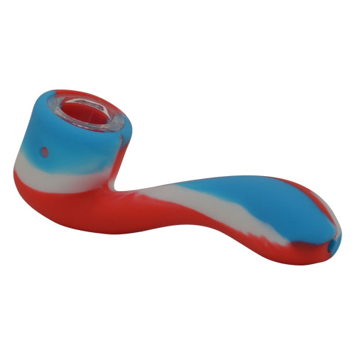 Red Blue White Silicone Sherlock Pipe