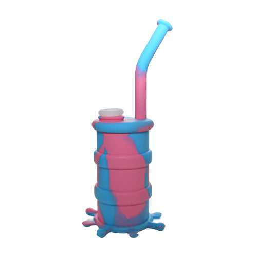 Oil Drum Silicone Dab Rig Blue and Pink