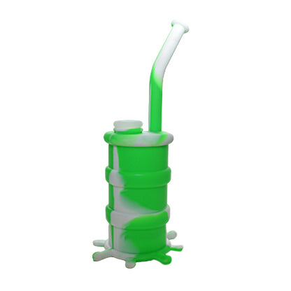 Oil Drum Silicone Dab Rig Green White