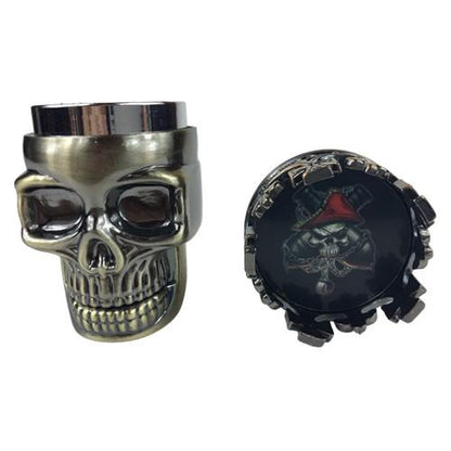 Skull Shaped Herb Grinder with Crown - Vape Vet Store 