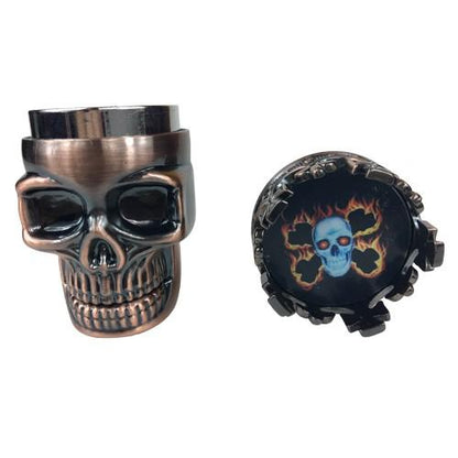 2 Piece Herb Grinder made with Skull Design - Vape Vet Store  