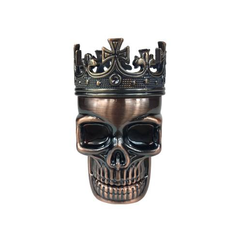 2 Piece Skull Grinder made of Stainless Steel - Vape Vet Store 