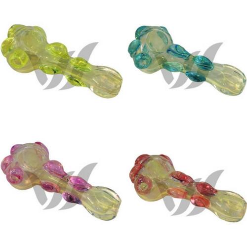 spoon pipe stone grip hand blown glass