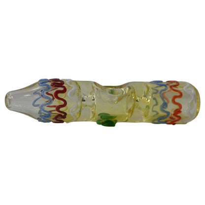 Squiggly Glass Steamroller Pipes Sideview