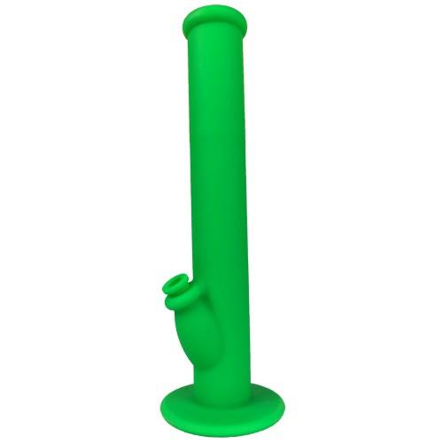 14 inch Green Silicone Bong with ice catcher and silicone down stem 