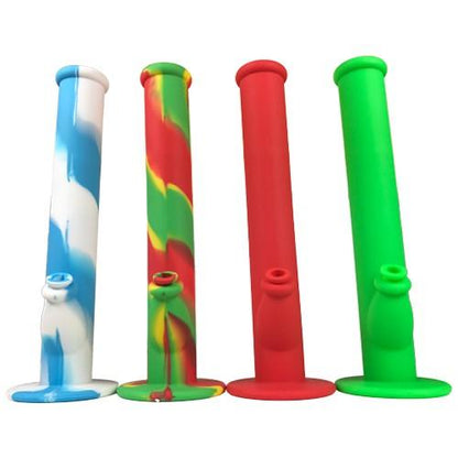 14 inch silicone bong with ice catcher and silicone down stem - Vape Vet Store 