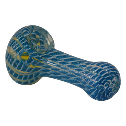 Teal Medusa Glass Spoon Pipe 