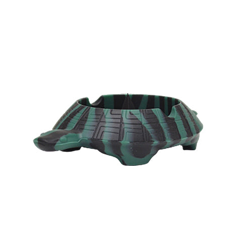 Turtle Silicone Debowler Ashtray Black Green