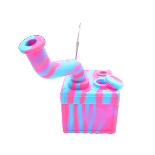 Silicone Utility Box Dab Rig with Dab Tools and Open Dab Container