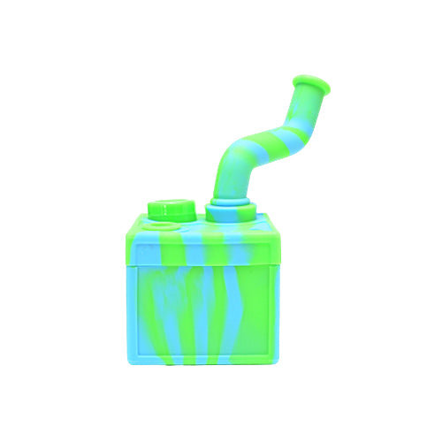 Blue Green Silicone Utility Box Dab Rig