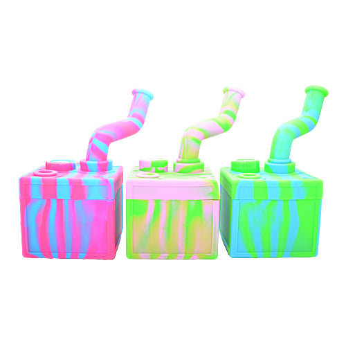 Three Different Colors of Silicone Utility Box Dab Rigs