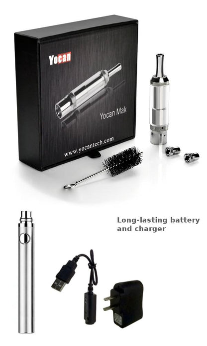 Yocan Mak Dry Herb and Wax Atomizer with 510 Thread Battery and Charger